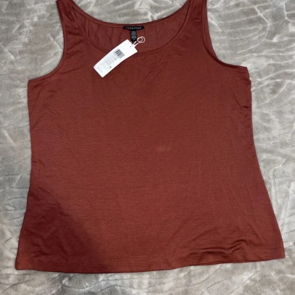 Eileen Fisher Fine Tencel Jersey Shell, Large - Picture 7 of 11